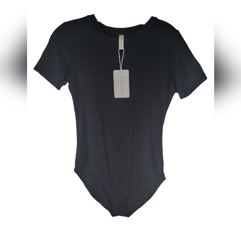 LAOLASI bodysuit black women's size medium